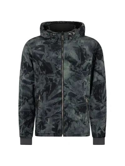 Moorer Hooded Bomber Jacket In Gray