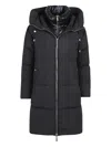 Moorer Hooded Clelia Stp Jacket In Black