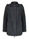 Moorer Technical Fabric Hooded Jacket In 蓝色