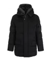 Moorer Hooded Padded Jacket In Black