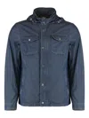 Moorer Hooded Denim Jacket In Blue