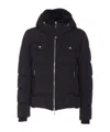 Moorer Padded Hooded Jacket Chest Pockets In Black