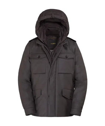 Moorer Hooded Down Jacket In Black