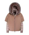 Moorer Hooded Down Jacket In Brown