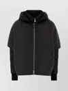 Moorer Hooded Down Jacket Featuring Quilted Sleeves In Gray