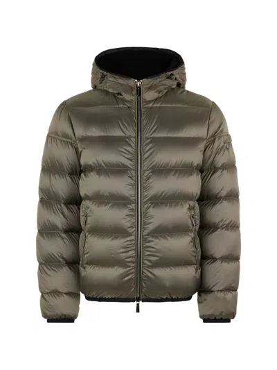 Moorer Hooded Down Jacket In Green