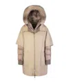 Moorer Hooded Down Jacket In Nude