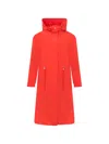 Moorer Hooded Drawstring Parka In Orange