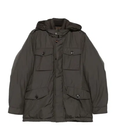 Moorer Hooded Flap-pocket Jacket In Blue