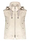 Moorer Technical Fabric Vest In Neutrals