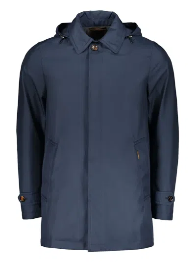 Moorer Hooded Jacket In Blue