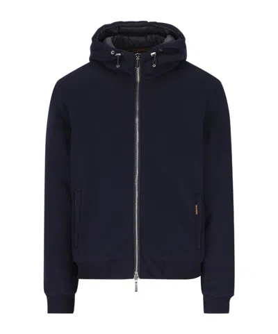 Moorer Hooded Jacket In Blue