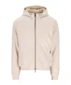 Moorer Drawstring Hooded Jacket In Brown