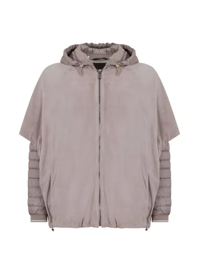 Moorer Hooded Jacket In Gray