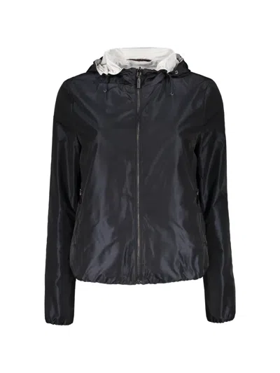 Moorer Hooded Lightweight Jacket In Black