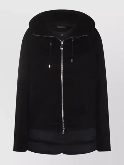 MOORER HOODED LONG SLEEVE DOWN JACKET WITH POCKETS