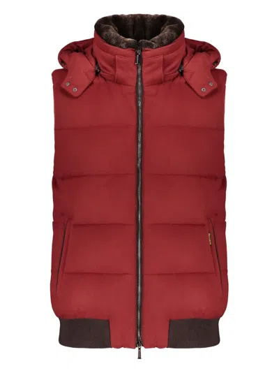 MOORER HOODED-NECK GILET