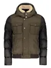 Moorer Hooded-neck Padded Collar In Brown