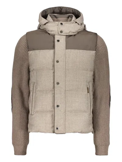 MOORER HOODED-NECK PADDED JACKET