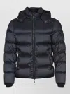 Moorer Hooded Padded Casual Coat Regular Fit In Blue