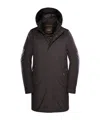 Moorer Hooded Padded Coat In Black