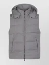 Moorer Hooded Padded Down Jackets With Side Zipper Pockets In Gray