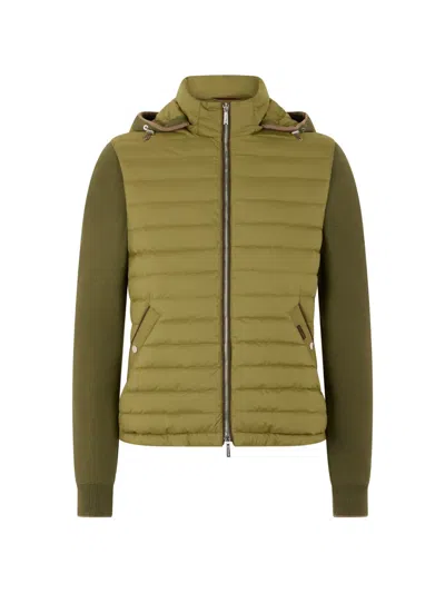 Moorer Hooded Padded Jacket In Green