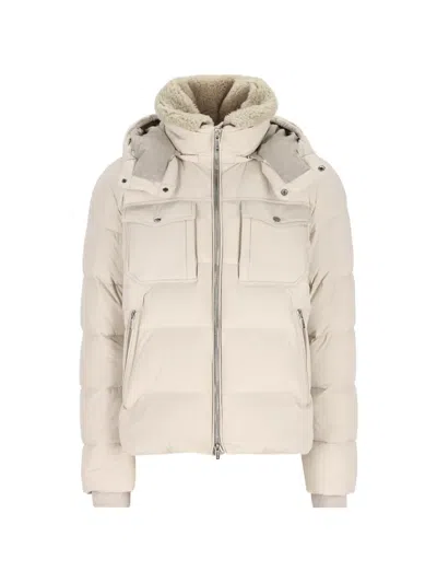 Moorer Hooded Padded Jacket In Multi