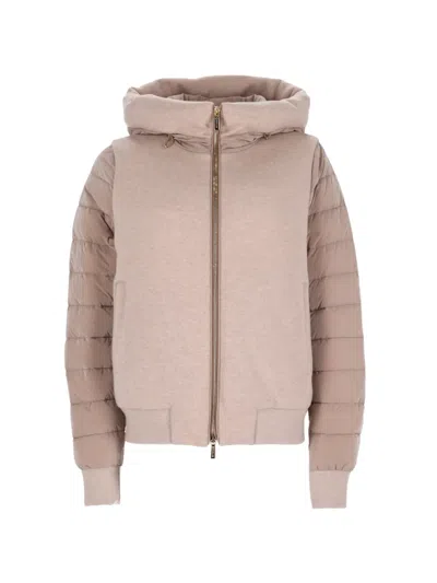 Moorer Hooded Padded Jacket In Pink