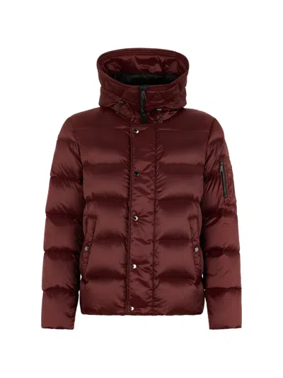 Moorer Hooded Padded Jacket In Red