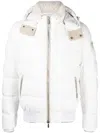 Moorer Hooded Padded Jacket In White