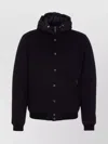 Moorer Hooded Padded Jacket With Removable Hood In Blue