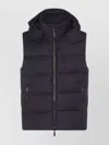 Moorer Hooded Padded Jackets With Side Zip Pockets In Blue