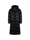 Moorer Hooded Panelled Coat In Black
