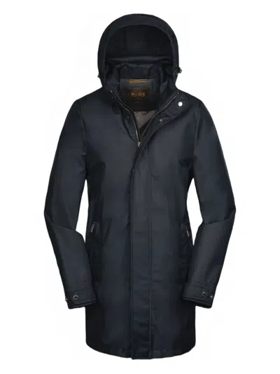 Moorer Hooded Parka In Blue