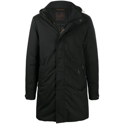 Moorer Hooded Parka Coat In Black