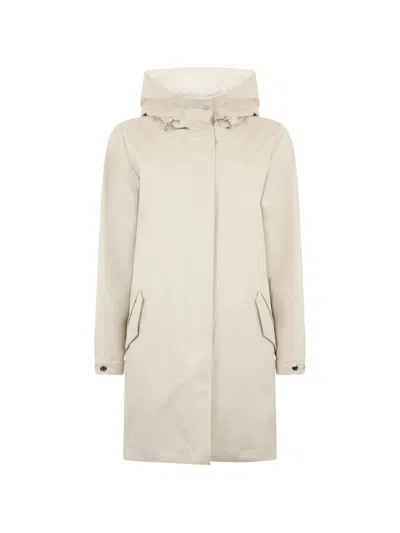 Moorer Hooded Parka Coat In Neutral