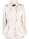 Moorer Hooded Parka Coat In Neutrals