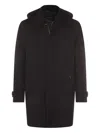 Moorer Stylish Outerwear With Hood And Pockets In Black