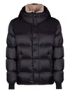 Moorer Hooded Puffer Jacket In Black