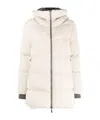 Moorer Hooded Puffer Jacket In White