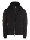 Moorer Puffer Jackets With Hood And Quilted Design In Black