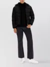 Moorer Hooded Quilted Coat Side Pockets In Black