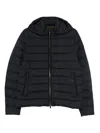 Moorer Hooded Quilted Jacket In Black