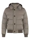 Moorer Spbacco Hooded Down Jacket In Brown