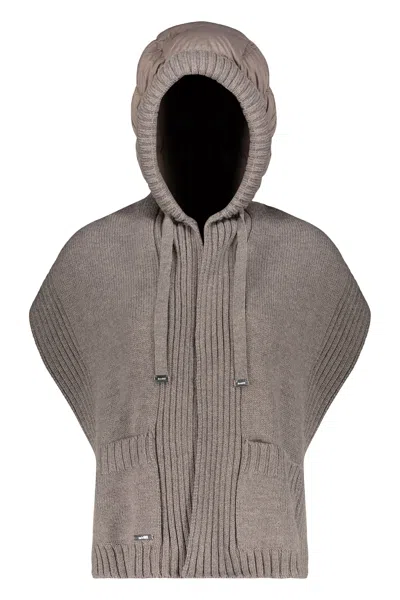 Moorer Hooded Scarf In Gray