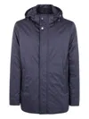 Moorer Hooded Zip-fastening Jacket In Blue