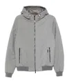 Moorer Hooded Zip-front Jacket In Black