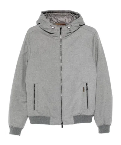 MOORER HOODED ZIP-FRONT JACKET