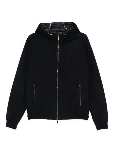 Moorer Kapuzenmantel Mit Reissverschluss In Blue